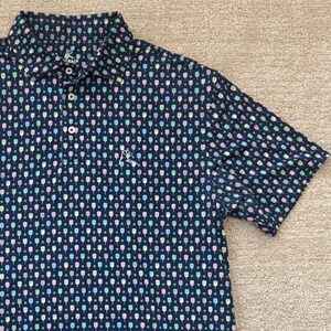 Rhoback The Pickleball Collection Performance Men's Polo Shirt Size Medium EUC